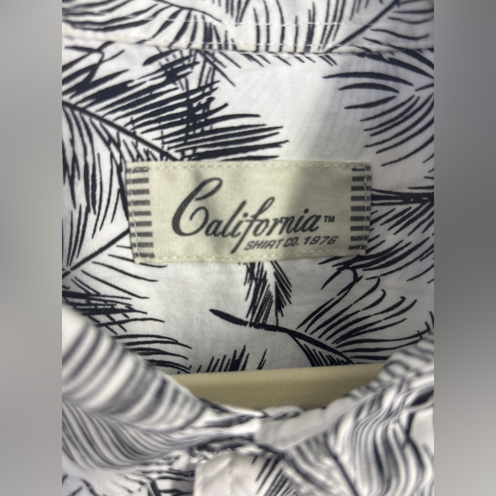 California SHIRT CO. 1976 Black / White Hawaiian Button Up Shirt - Large - Picture 2 of 7